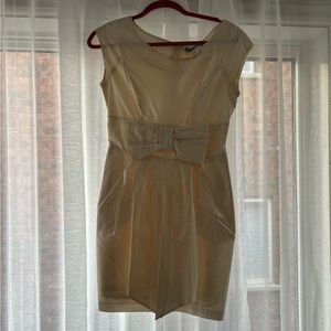 Marciano Giant White Bow 100% Silk Dress - Ivory - wedding bride bridal